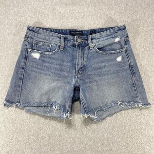 Lucky Brand Shorts Womens 34 Boyfriend short Cut Off  Denim Destroyed Jean Faded